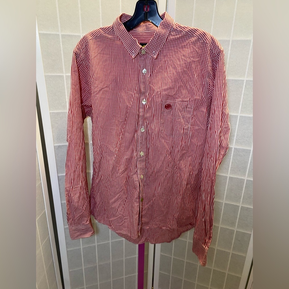 Pretty Green Red and White Checkered Shirt